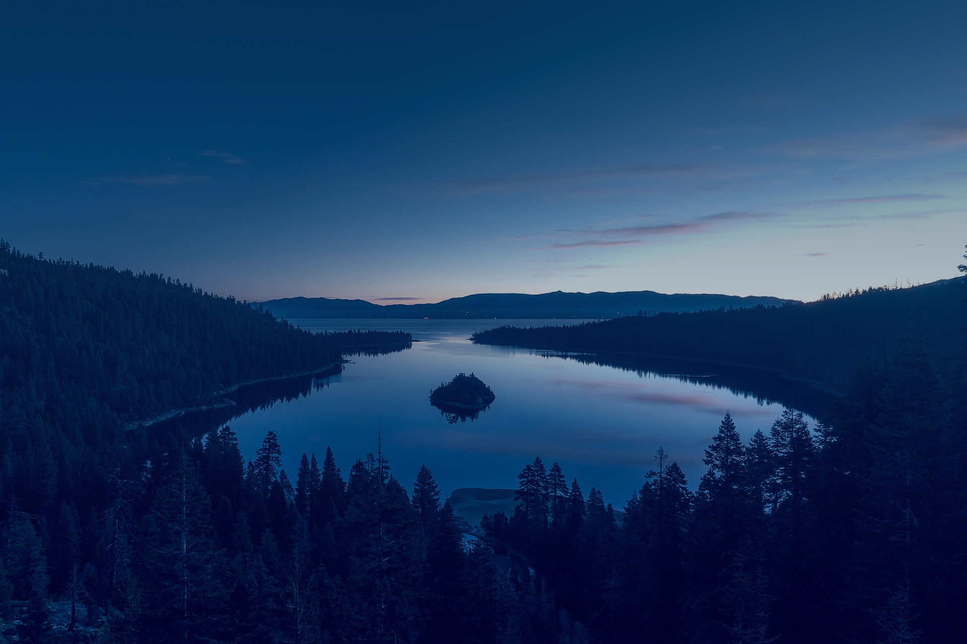 Lake in the night